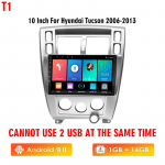 Icreative Androidi autoraadio Hyundai Tucsoni 2006&ndash;2013 multimeediumivideopleieri jaoks, 2 dini peakomplekti stereo-Carplay k&otilde;larid