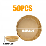 23 cm &otilde;hufrit&uuml;&uuml;ri &uuml;hekordselt kasutatav k&uuml;psetuspaberi vooder, mittenakkuva matt Auruti kandiline &uuml;mmargune p&auml;rgament mikrolaineahju k&ouml;&ouml;gipliitidele 50PCS-16cm Round