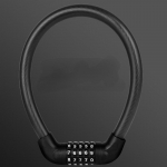 Jalgratta vargusvastane terastraatlukk viiekohalise parooliga elektrimootorratta paksendatud nihkevastane jalgrattalukk, 1 tk must