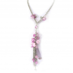 Les Tr&eacute;sors De Lily [R3258] - Disainer pikk kaelakee 'Scarlett' h&otilde;bedane lilla - 50 cm - 22x3 cm lilla