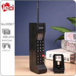 Lezi 00987 Mobiiltelefon Mobiiltelefon Kaasaskantav Telefon Masinahoidik Mudel Mini Plokid Tellised Lastele Ehitusm&auml;nguasi karbita