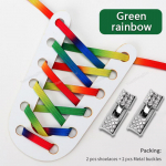 Rainbow Elastsed Paelad Tossud Teemant Rist Lukud Kingapaelad Ilma lipsudeta Lapsed T&auml;iskasvanutele Ilma lipsuta Kingapaelad 8MM Laius Lame kingapael China