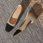 WTEMPO segav&auml;rvilised kandilise varbaga &uuml;hekordsed kingad naistele paksu kontsa ja pehme tallaga Mugavad moodsad elegantsed ja mitmek&uuml;lgsed pehmest nahast kingad 35 must