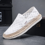 Meeste kingad Tossud Meeste Meeste vabaajajalatsid Espadrillid Tenis Luksuslikud l&otilde;uendist paadis&otilde;idujalatsid V&otilde;idus&otilde;idujalatsid Moodsad jalan&otilde;ud Mokassiinid Meeste kingad 42 valge