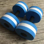 2 tk Vesiaeroobika Hantlid EVA Aquatic Barbell Fitness Aqua Basseini harjutus One Size sinine