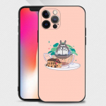 Totoro telefoni&uuml;mbris Iphone 14 13 12 11 Pro Max Xs Max Xr X 7 8 Plus 12 Mini 6s Silicone Capa Black Shell jaoks For iPhone 6 6S Plus