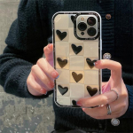 Korea Aesthetic 3D Love Heart Lattice telefoni&uuml;mbris Iphone 13 12 11 Pro Xs Max X Xr 7 8 Plus Se armas pehmest silikoonist tagakaas For iPhone XS
