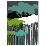 Minimalism Moodne kunst Pildid Jungle Green Tree Canvas Maalimine Seinaplakat stuudio Kodukaunistuse jaoks Keskkonnahoidlik k&auml;sit&ouml;&ouml; 40x60cm No Frame