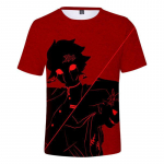 Suvine 3D-printimine Demon Killer T-s&auml;rk &Uuml;markaelusega T-s&auml;rk L&uuml;hikeste varrukatega Anime Lasteriided Vanemad Lapsed Top Lasteriided 100