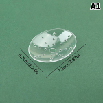 1 tk l&auml;bipaistvast plastikust silmakaitse silmakaitse poorne oftalmoloogiline ovaalne silmakaitse 7.3*5.7cm