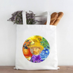 Naiste mood Van Goghi graafiline ostukott Naiste l&otilde;uend Keskkonnakaitse Suure mahutavusega ostukott Classic 24*26cm