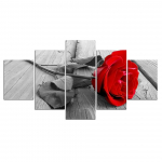Modulaarne l&otilde;uendimaal Prindid Kodukaunistus 5 t&uuml;kki Roosi lill Red Blossom Art seinapildid elutoa plakatitele ja v&auml;ljatr&uuml;kkidele 20x35cm*2 20x45cm*2 20x55cm*1