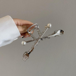 Uus mood metallist Love Star Claw Clip Elegant &otilde;&otilde;nsad juukseklambrid Crab Barrettes juuksen&otilde;elad Juuksen&otilde;elad naistele Juukseaksessuaarid Kingitus