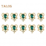 10 tk k&uuml;&uuml;nekleebised Kolmem&otilde;&otilde;tmeline manik&uuml;&uuml;ri kaunistus kauakestev &otilde;rn kunstkristallk&uuml;&uuml;ne ehted v&otilde;lusid k&uuml;&uuml;nesalongi tarvikud