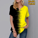 Naiste suvine T-s&auml;rk Gradienttr&uuml;kiga l&uuml;hikeste varrukatega s&auml;rgid vabaaja topid V&auml;ikesed V-kaelusega l&uuml;hikesed varrukad XS sinine