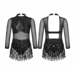 Lapsed, t&uuml;drukud, litrid, tutid, ladina tantsukost&uuml;&uuml;m, pikkade varrukatega &otilde;&otilde;nsa seljaga l&uuml;&uuml;riline jazz v&otilde;imlemisballeti komplektid 11-12 Years