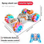 1/20 4WD RC Stunt Autokella žestid Induktsioon 360&deg; P&ouml;&ouml;rlev Drift Spray kaugjuhtimispult auto kerge muusika SL OR singel control