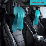 Car Booster Seat Cushion Driving Headrest lumbar Support Memory Foam Car Neck Pillow Waist Seat Pad Height Car Headrest 1 black