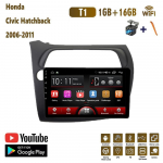 9-tolline Android autoraadio Honda Civic luukp&auml;ra 2006-2011 auto multimeedia videopleier Auto stereo raadio GPS-navigatsioon WIFI 1+16GB
