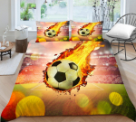 3D-jalgpalliseeria prinditud voodipesukomplekt Spordimustriga tekikate padjap&uuml;&uuml;r AU eriti suur kodukaunistus Baby 100x135cm