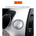 BMW X5X6 E70E71 X5mX6m multimeediuminupp &uuml;he v&otilde;tmega k&auml;ivitusnupp elektroonilise k&auml;sipiduri kleebised sisemus A Model Silver