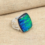 Sinine kolmik opaal kalliskivist 925 sterlingh&otilde;bedast k&auml;sitsi valmistatud suurep&auml;rane ehtes&otilde;rmus 4 sinine