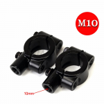 Paar 7/8 22mm mootorratta juhtraua peegli kinnitusklamber alumiiniumist 8mm/10mm tahavaatepeegli kinnituse hoidiku adapter rolleri jaoks 8mm Silver Color