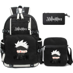 3 tk/komplekt Anime Uzumaki seljakott teismelisele poisile t&uuml;drukule kooli tagasi kott &otilde;pilase koolikott vaba aja reisi kott
