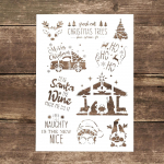 A4-suuruses dekoratiivsed korduvkasutatavad j&otilde;ulu&scaron;abloonide &scaron;abloonide maalimise &scaron;abloonid isetegemiseks k&auml;sit&ouml;&ouml;ks Scrabooking maalimiseks puidule, l&otilde;uendile, p&otilde;randale, seinale ja plaatidele