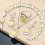 Lilla kalliskivi Amet&uuml;st 925 h&otilde;be ehete komplektid k&otilde;rvar&otilde;ngad s&otilde;rmused aksessuaarid naiste pulmaahvi kaelakee komplekt 8.5 kollane