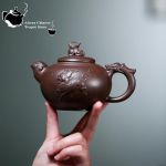 Yixing k&auml;sitsi valmistatud lilla savikann Original Mine Purple Clay Kylin pott joogipuur kodu teekann Kung Fu teekann 340 ml China