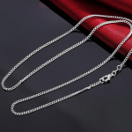 925 Sterling Silver 16/18/20/22/24/26/28/30 tolli 2mm k&uuml;lgkett kaelakee naisele Mehele Moe v&otilde;lu Ehted Kingitus 65cm