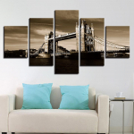 L&otilde;uendimaal Tr&uuml;kitud kunstiplakat Elutoa sisekujundus Moodne kunstiteos 5 t&uuml;kki London Tower Bridge maastik Pilt ilma raamita 20x35cm*2 20x45cm*2 20x55cm*1