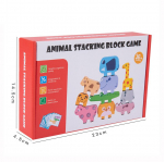 Puidust ehitusm&auml;nguasjad virnastamisklotsid, loomad Montessori tasakaalum&auml;nguasjad v&auml;ikelastele, lapsed, poisid, t&uuml;drukud 23x14.5x4.5cm