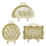 3 tk/komplekti k&uuml;psisevormid j&otilde;ulutoidu klassid, erineva kujuga mittekleepuvad, kergesti vabastatavad taignapressid tasku k&auml;sitsi pirukavormid p&uuml;hade toiduvalmistamise t&ouml;&ouml;riist A