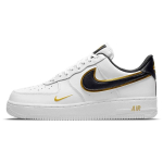 Nike Air Force 1 07 LV8 Metallilise Swooshiga Pakk - Valge Metallik Kuldne Meeste Tennised Must DA8481-100 45.5 white