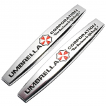 2tk Uus 3D metallist VIHMAVARJU CORPORATION Resident Evil Logo autokleebis k&uuml;ljeembleemim&auml;rk Auto pakiruumi tagumine kaunistus kleebise stiil h&otilde;be