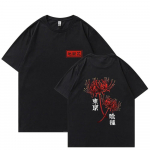 Anime Tokyo Ghoul Spider Lily T-s&auml;rk Unisex WoUnisex Cool Kane kiken Graafilise tr&uuml;kiga T-s&auml;rgid Suurem&otilde;&otilde;tmelised t&auml;navar&otilde;ivad Paari T-s&auml;rgid L