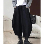 S&uuml;gisvintage lahtised Bloomers Naiste kevadised laia s&auml;&auml;rega haaremip&uuml;ksid taskutega kontori-daami soliidsed p&uuml;ksid elegantsed 30016 One Size must