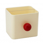 Plastikust pliiatsihoidja karp 2 kambriga, suure mahutavusega multifunktsionaalne meigivahend pintslite jaoks Kulmupliiats huulepulk lauatarbed roheline