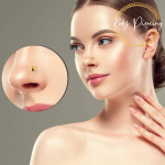KODY PIERCING 9K kuldne nina augustav pross 2 sileda palliga t&auml;iskullast 1,5 mm kuuliga &ndash; kvaliteetne augustamine