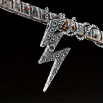 Loominguline vintage Lightning kaelakee, meeste ripats-kett rokkpunk poiss-ratsanikule, ehtekink