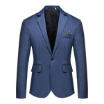 S&uuml;gisene meeste Slim Fit &uuml;likond, mantel rev&auml;&auml;riga pikkade varrukatega taskud, &uuml;he nupuga &auml;ripulmapeo bleiser, must valge tikkusega &uuml;likonna jope L must