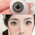 1-aastase kasutusega kontaktl&auml;&auml;tsed KSSEYE Doll Eye Grey Lens 2tk Pehme kontaktl&auml;&auml;ts 14,5mm Big Eye M&uuml;oopia Naiste silmameik Silikoonh&uuml;drogeel 0 hall