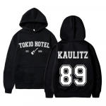 Naiste kapuutsiga pusa Tokio Hotel rockb&auml;nd r&auml;ppar Kaulitz 89 tr&uuml;kk s&uuml;gis naiste kapuutsiga pusa vabaaja &uuml;lem&otilde;&otilde;duline pullover dressipluus unisex riided S