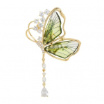 1 paar elegantset liblika kujuga pross l&auml;ikivad kivid tuttin&otilde;el Vesipiisk ripatsm&auml;rk riided m&uuml;tsid kotid aksessuaarid roheline