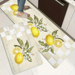 Sidruni&otilde;ied ja -lehed Tr&uuml;ki vaip K&ouml;&ouml;gimatt Pehme paksendatud k&ouml;&ouml;gimatt Veekindel libisemiskindel &otilde;likindel p&otilde;randamatt Jooksvaip 40X60cm