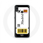 Coque pour Huawei P20 Lite Billet d'avion Madrid Espagne