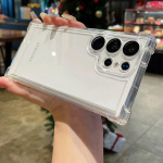 Luksuslik l&auml;bipaistev &uuml;mbris Samsung Galaxy S24 S23 S22 Ultra Plus S23 FE pehme kaitserauaga kaamera kaitse l&auml;bipaistev k&otilde;va akr&uuml;&uuml;lkate For Samsung S24 puhas