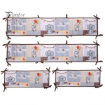 4 tk / komplekt Hingavad v&otilde;revoodi kaitserauad, mida on lihtne paigaldada. V&otilde;tke lahti tr&uuml;kitud disainiga pleekimiskindlad beebivoodi kaitsematid K